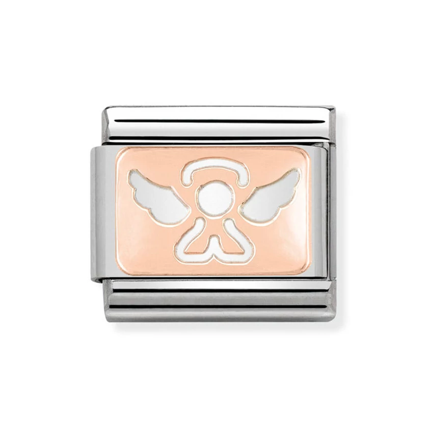 Nomination rozé arany angyal charm - 430101/14