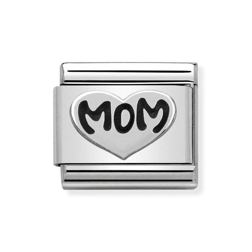 Nomination ezüst szív charm - 330101/10