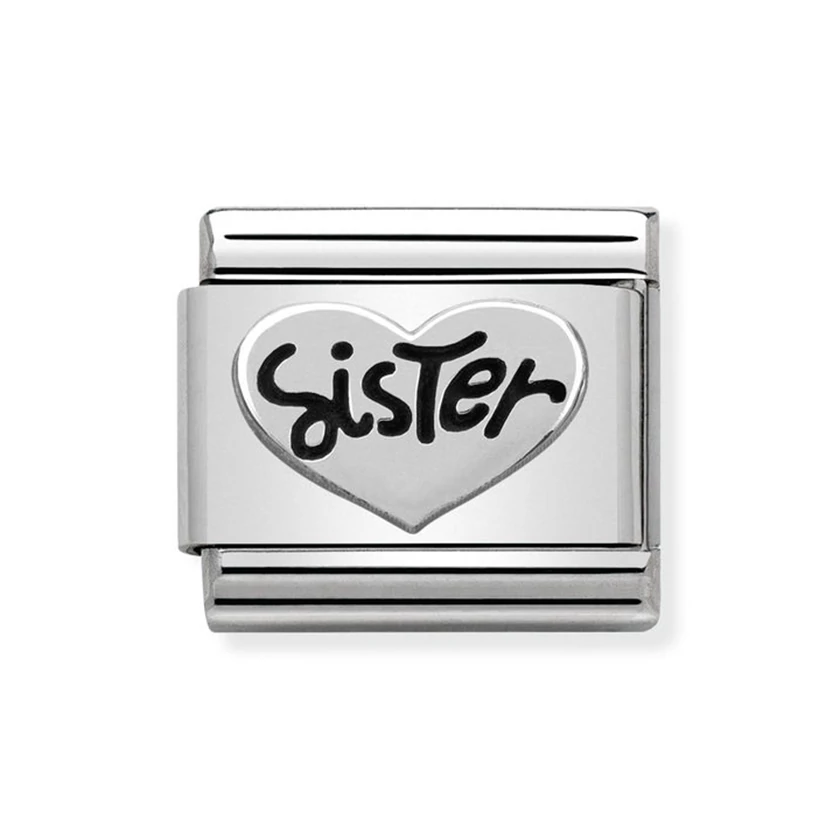 Nomination ezüst szív charm - 330101/11