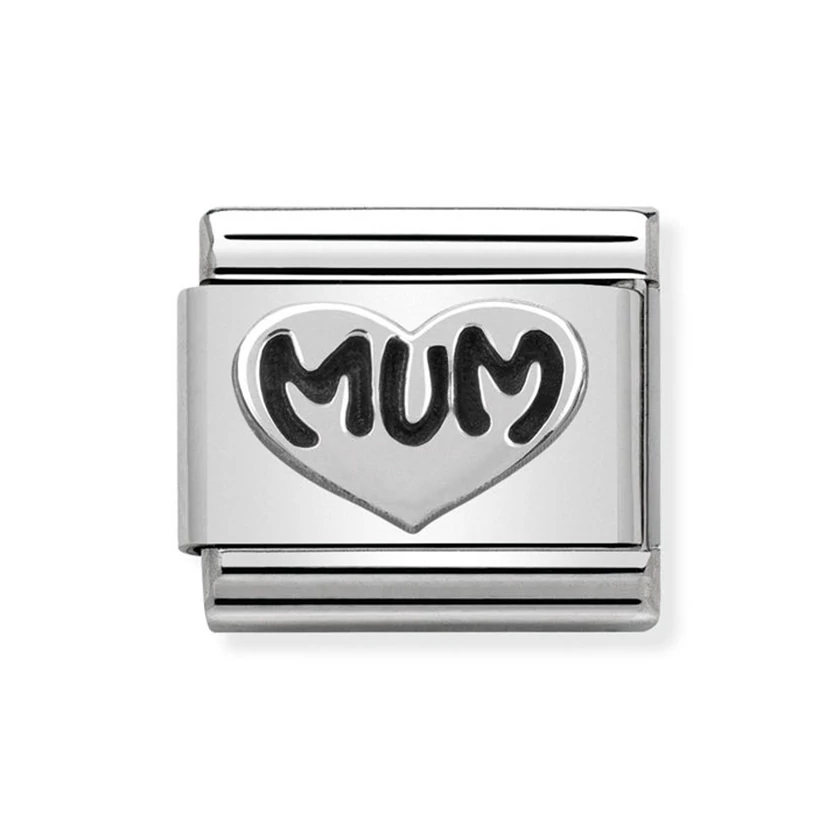 Nomination ezüst szív charm - 330101/12