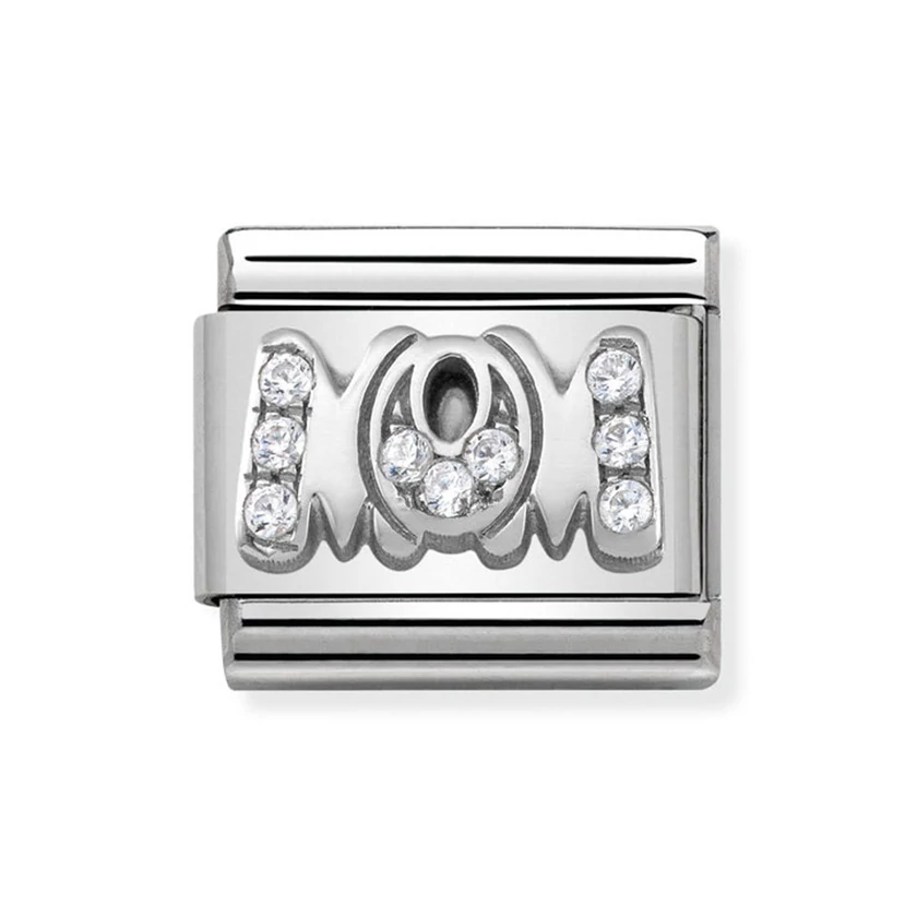 Nomination ezüst 'Mom' charm - 330316/07