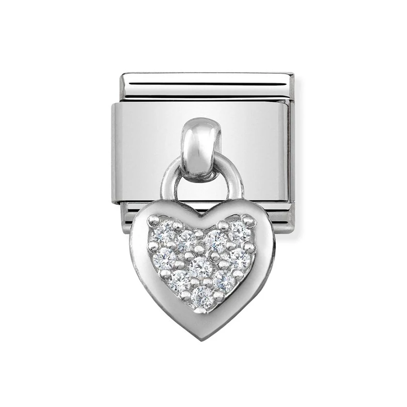 Nomination ezüst szív charm - 331800/01