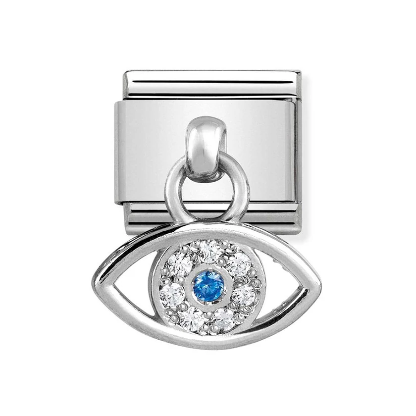 Nomination ezüst török szem charm - 331800/22