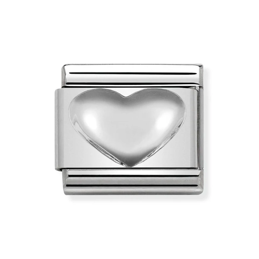 Nomination ezüst szív charm - 330106/01