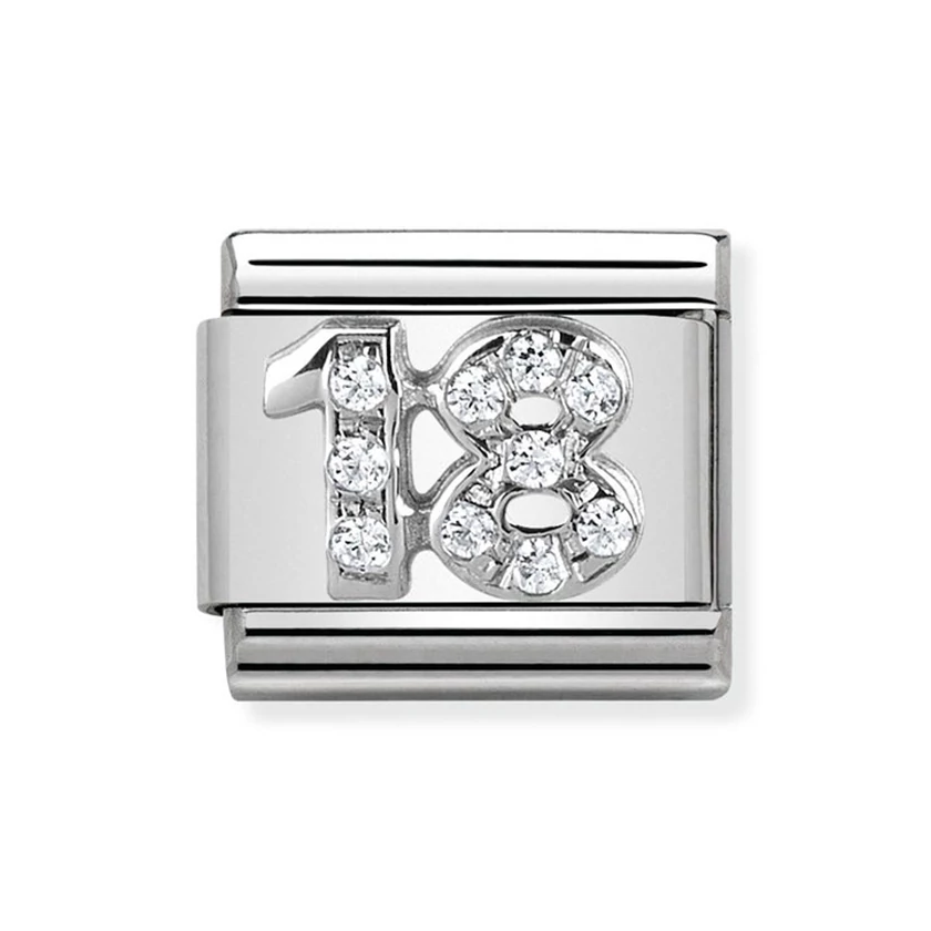 Nomination ezüst '18' charm - 330304/18