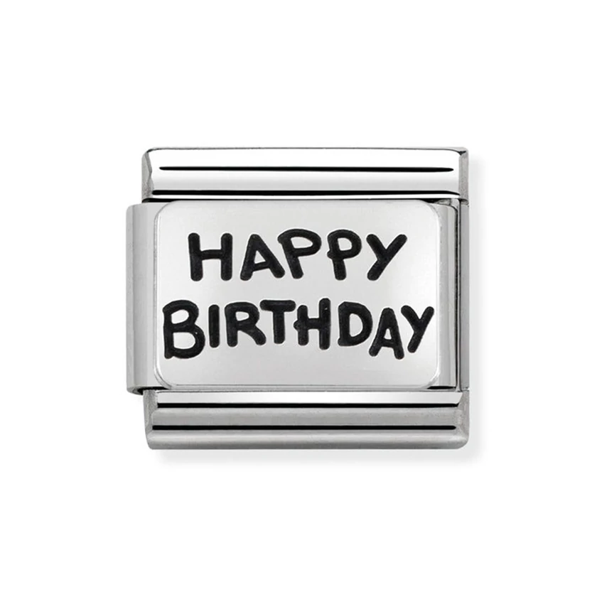 Nomination ezüst 'Happy Birthday' charm - 330102/41