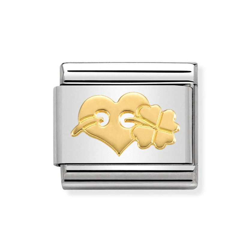 Nomination arany szív charm - 030162/30