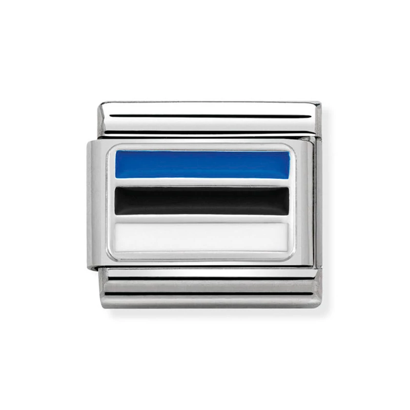 Nomination ezüst észt zászló charm - 330207/30