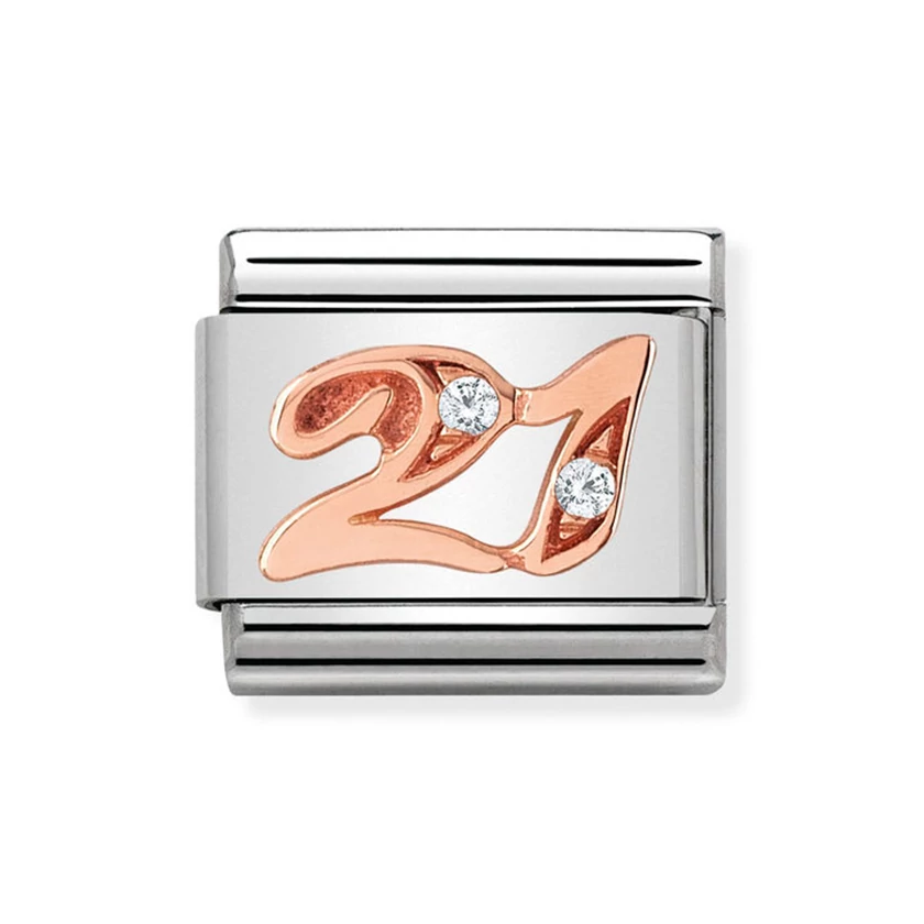 Nomination rozé arany '21' charm - 430315/21