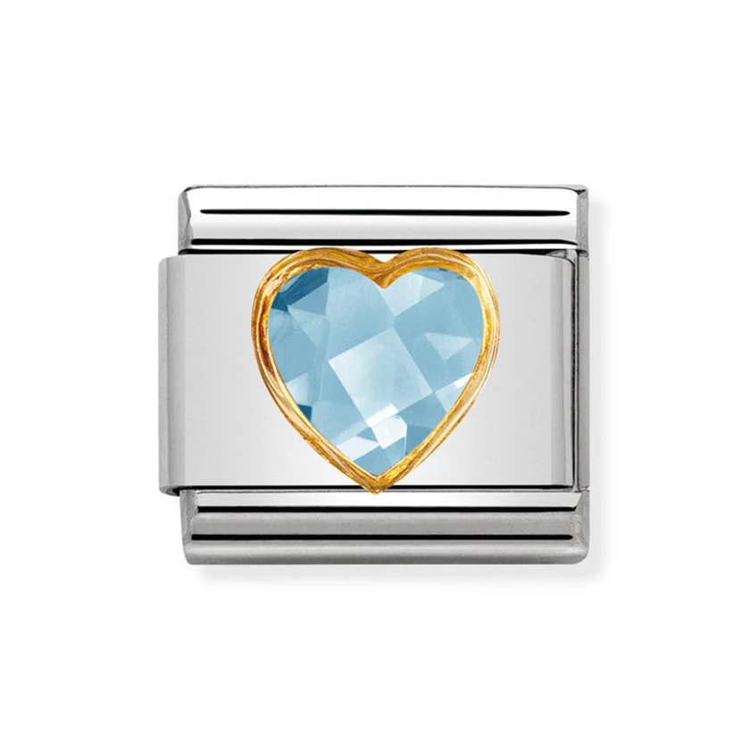 Nomination kék szív charm - 030610/006