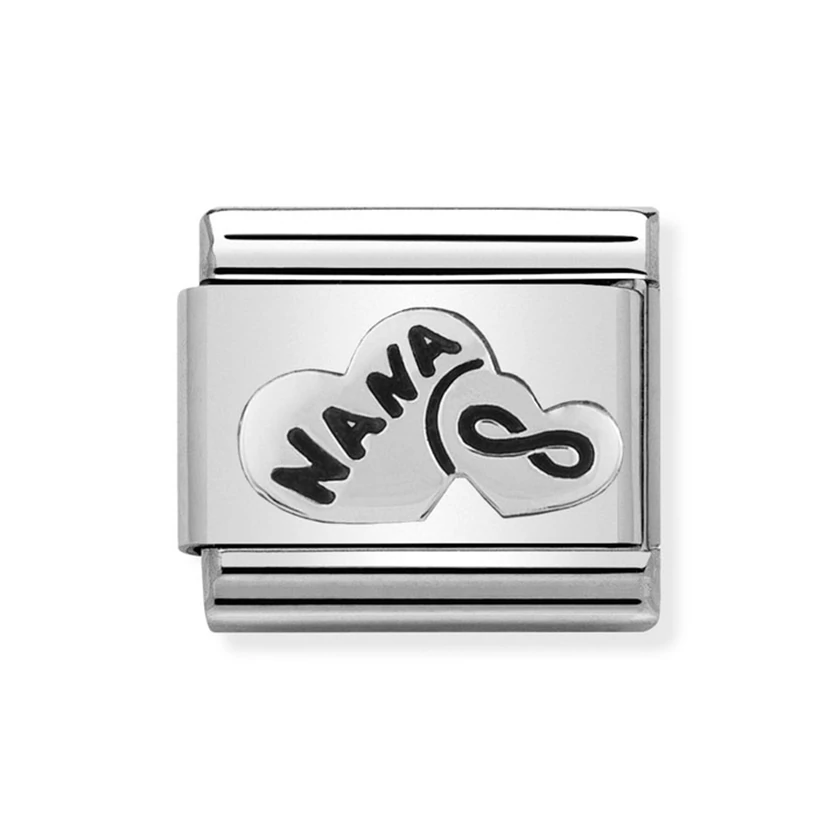 Nomination ezüst szív charm - 330101/19