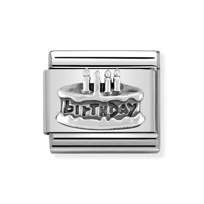 Nomination ezüst torta charm - 330101/20
