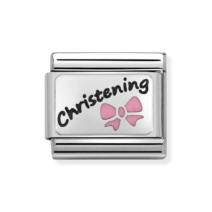 Nomination rózsaszín keresztelő charm - 330208/17