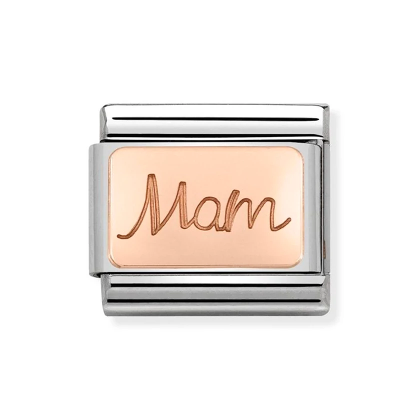 Nomination rozé arany 'Mam' charm - 430108/03