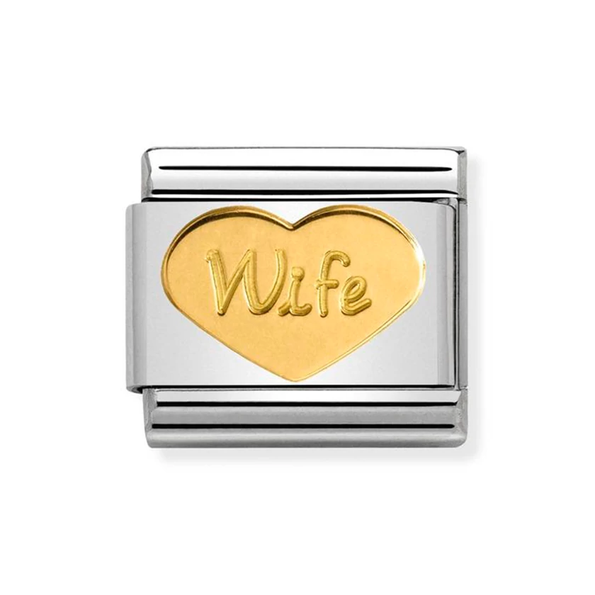 Nomination arany Wife charm - 030162/42