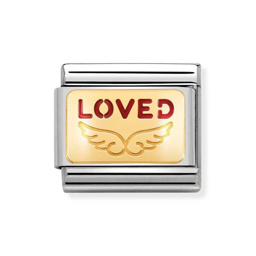 Nomination piros 'Loved' charm - 030284/34