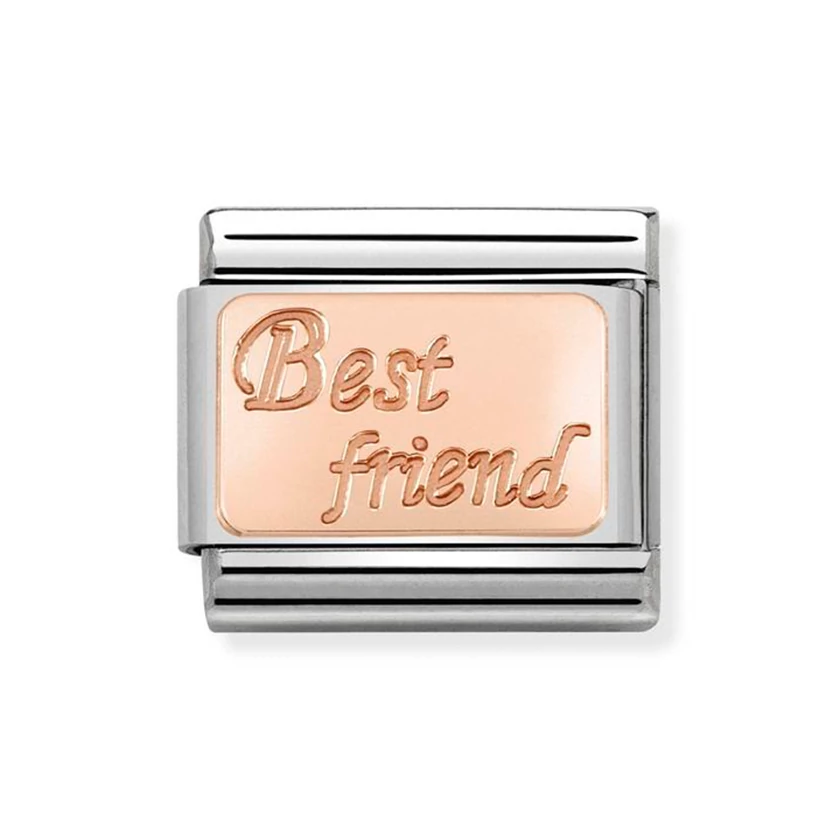 Nomination rozé arany 'Best Friend' charm - 430108/16