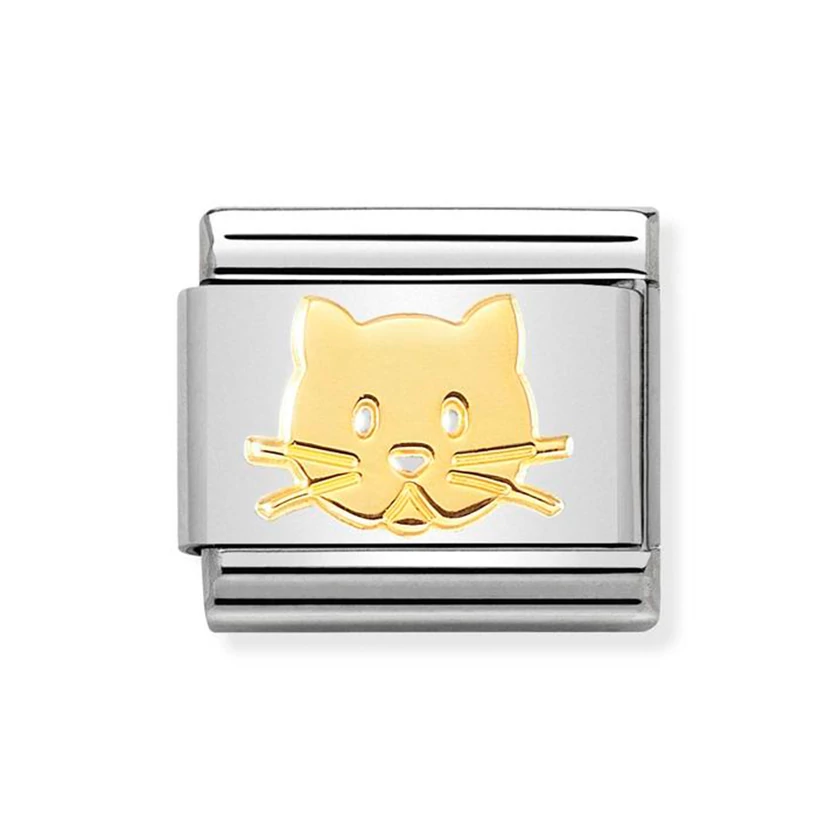 Nomination arany cica charm - 030162/53