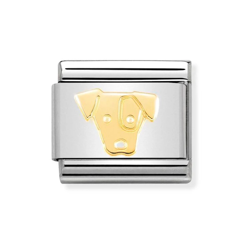 Nomination arany jack russel charm - 030162/58