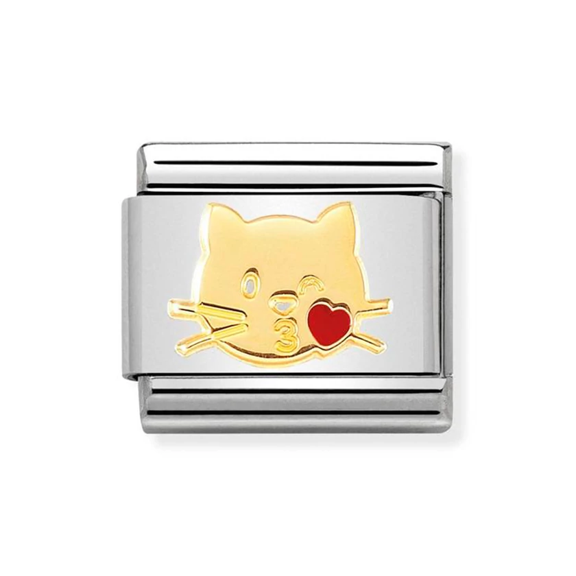 Nomination arany cica charm - 030272/45