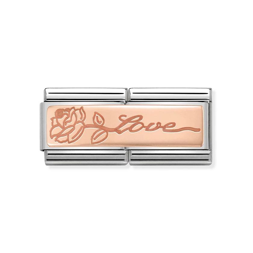 Nomination rozé arany 'Love' dupla charm - 430710/14