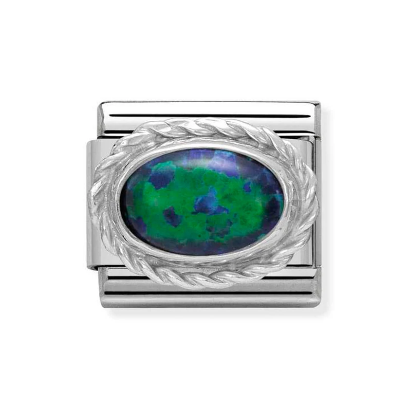Nomination zöld opál charm - 330503/26