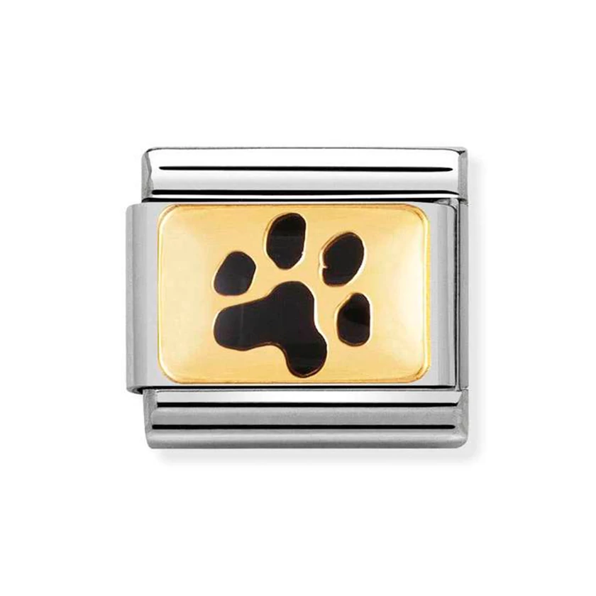 Nomination fekete tappancs charm - 030284/47