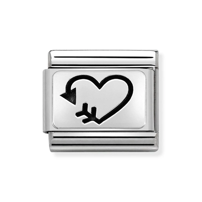 Nomination ezüst szív charm - 330109/38