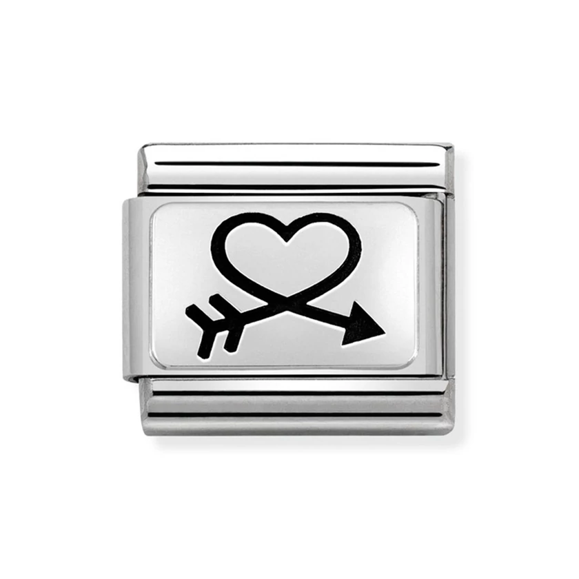 Nomination ezüst szív charm - 330109/40