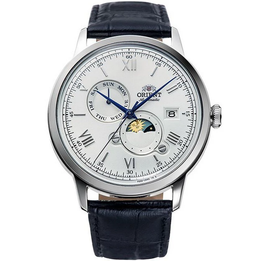 Orient férfi óra - RA-AK0802S10B - Bambino Sun & Moon