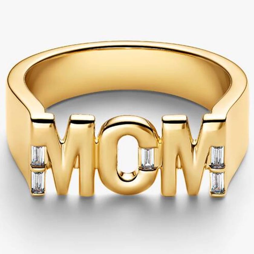 Pandora "MOM" aranyozott gyűrű - 164460C01-50
