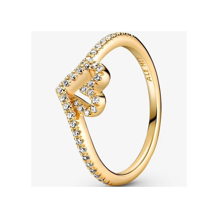 Pandora sárga arany szikrázó kívánság gyűrű - 169302C01-50