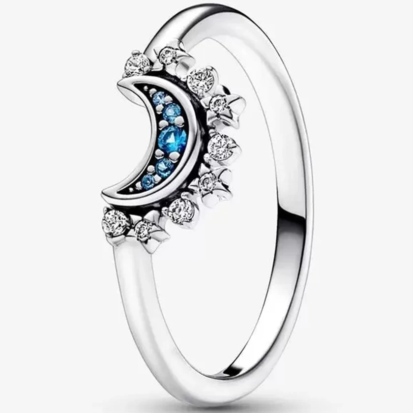Pandora kék égi Hold gyűrű - 192675C01-50