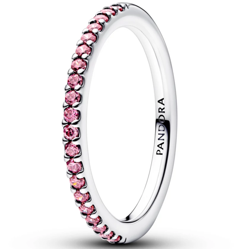 Pandora rózsaszín szikrázó szalag gyűrű  - 192999C02-50