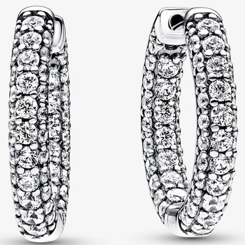 Pandora ezüst pavé egysoros karikra fülbevaló - 292624C01