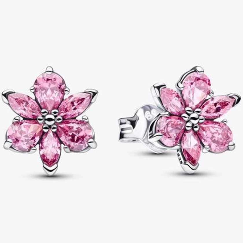 Pandora rózsaszín herbárium ezüst fülbevaló - 292633C02