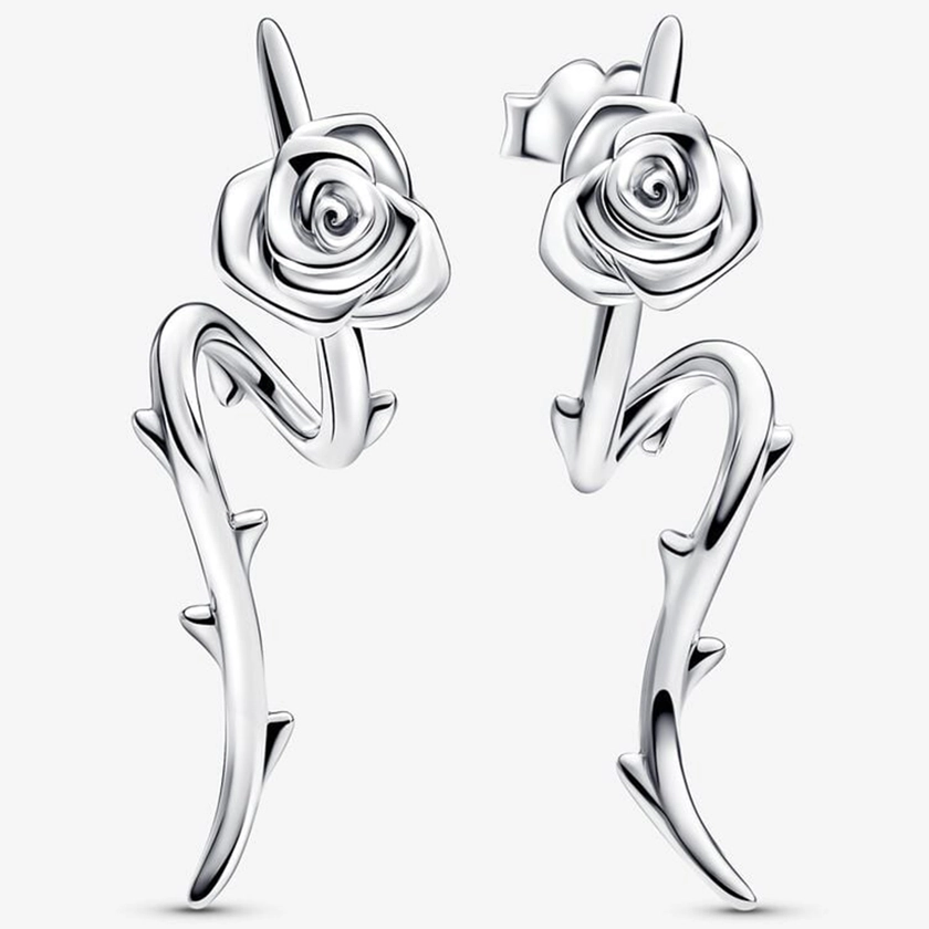 Pandora ívelt virágzó rózsa fülbevaló - 293214C00
