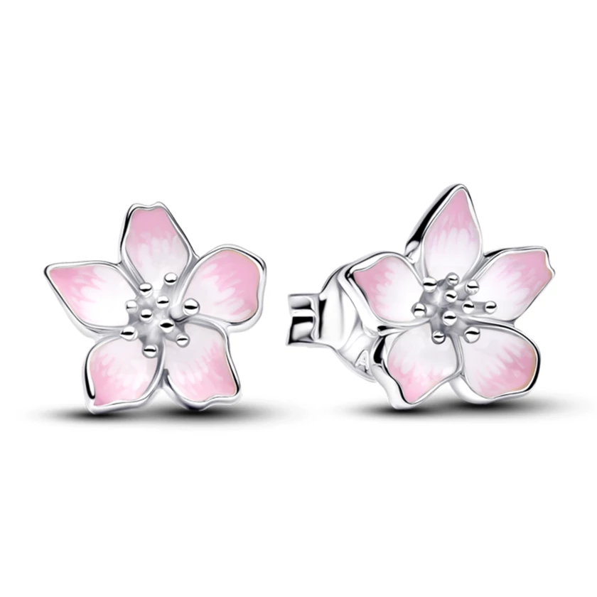 Pandora cseresznyevirág gombfülbevaló - 294370C01