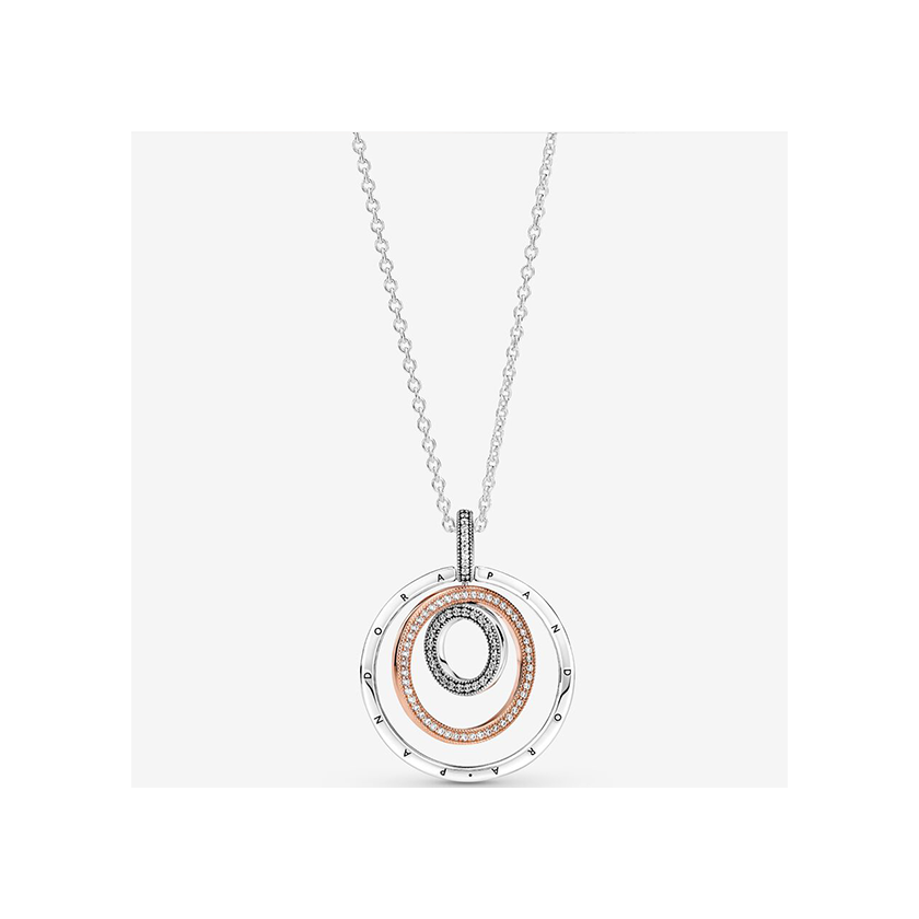 Pandora kéttónusú karikák nyalánc - 389483C01-60
