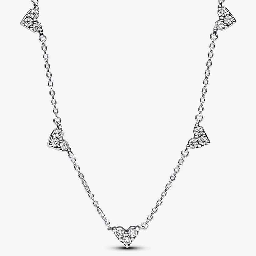 Pandora tripla köves szív nyaklánc - 393160C01-45