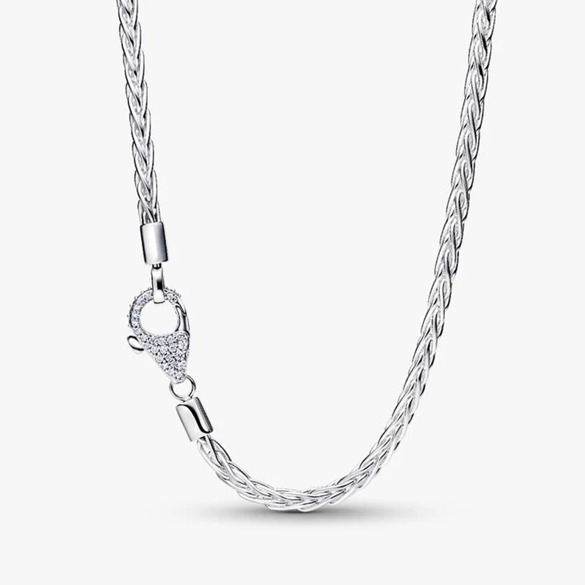 Pandora szikrázó kapcsos ezüst nyaklánc - 394463C01-45