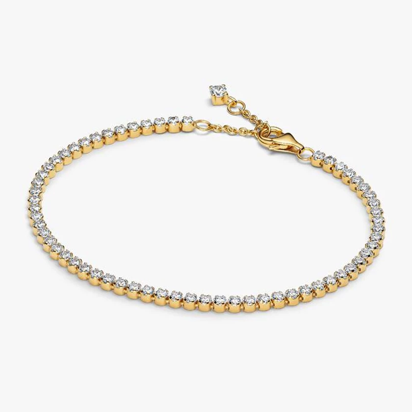 Pandora aranyozott szikrázó teniszkarkötő - 563927C01-16