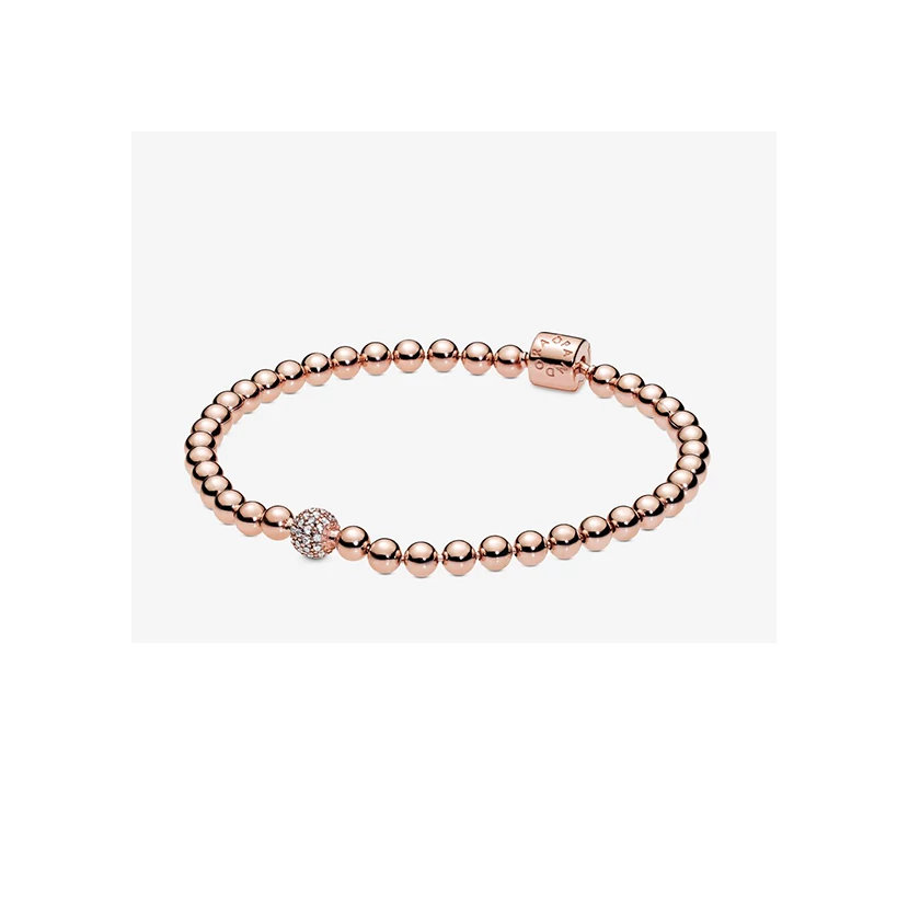 Pandora rozé gyöngy és pavé karkötő - 588342CZ-17