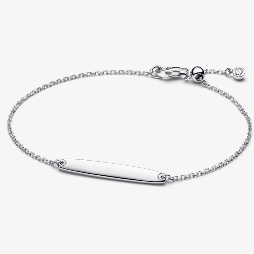 Pandora ezüst gravírozható lemezes láncos karkötő - 594010C01-16