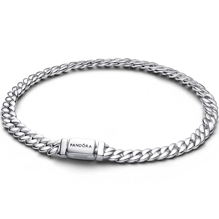 Pandora ezüst kubai láncos karkötő  - 594367C00-18