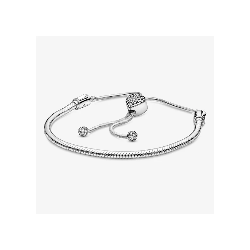 Pandora pavé szív záras karkötő - 598699C01-2