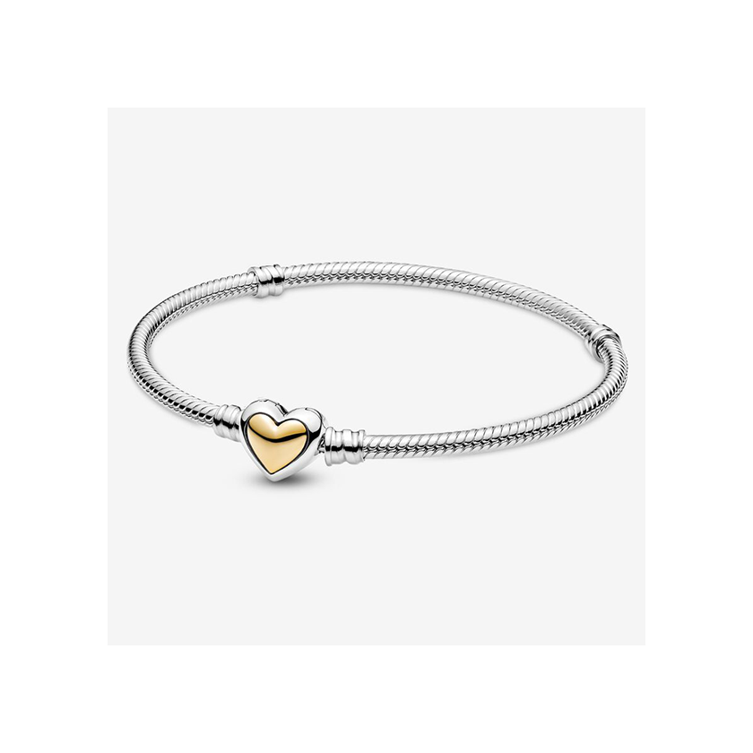 Pandora kupolás arany szívkapcsos karkötő - 599380C00-16