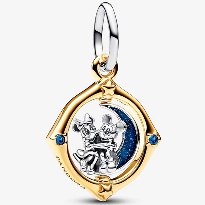 Pandora Disney Mickey & Minnie arany forgó hold  charm - 762955C01