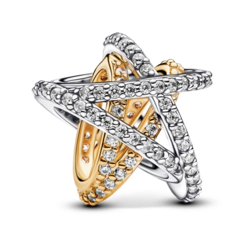 Pandora bicolor összefonódó csillag charm - 763590C01
