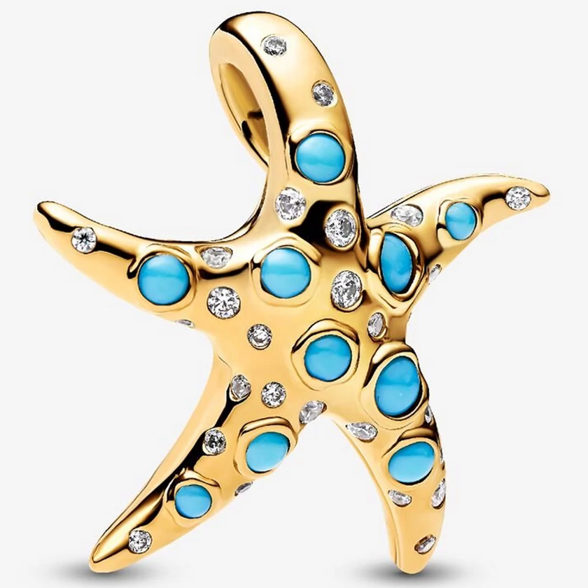Pandora szikrázó kék tengeri csillag függő charm - 763818C01